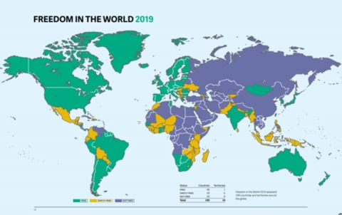 مؤشر الحرية العالمي.. وسوريا تحتل المرتبة 25